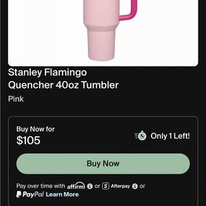 Stanley Flamingo Pink Quencher 40oz Tumbler